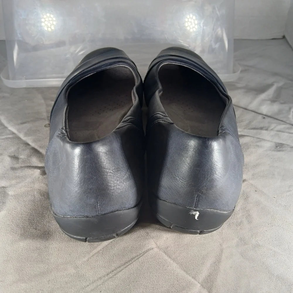 LifeStride Dover Flats Size 10M Navy Blue Soft System Comfort Professional Shoes